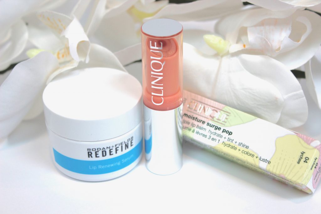 Pucker Up....Balms and Masks Are Not Just For Hair, Rodan and Fields Lip Renewing Serum, Clinique Moisture Surge Pop Lip Balm, 2-2021