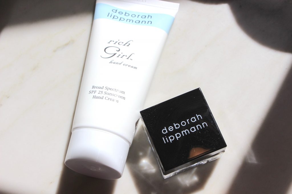 Tube and container of Deborah Lippmann hand cream and cuticle cream