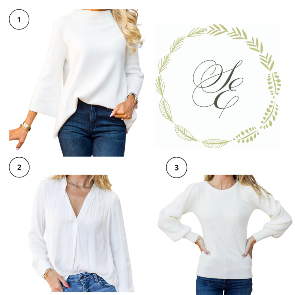 White Avara Tops for the Fall