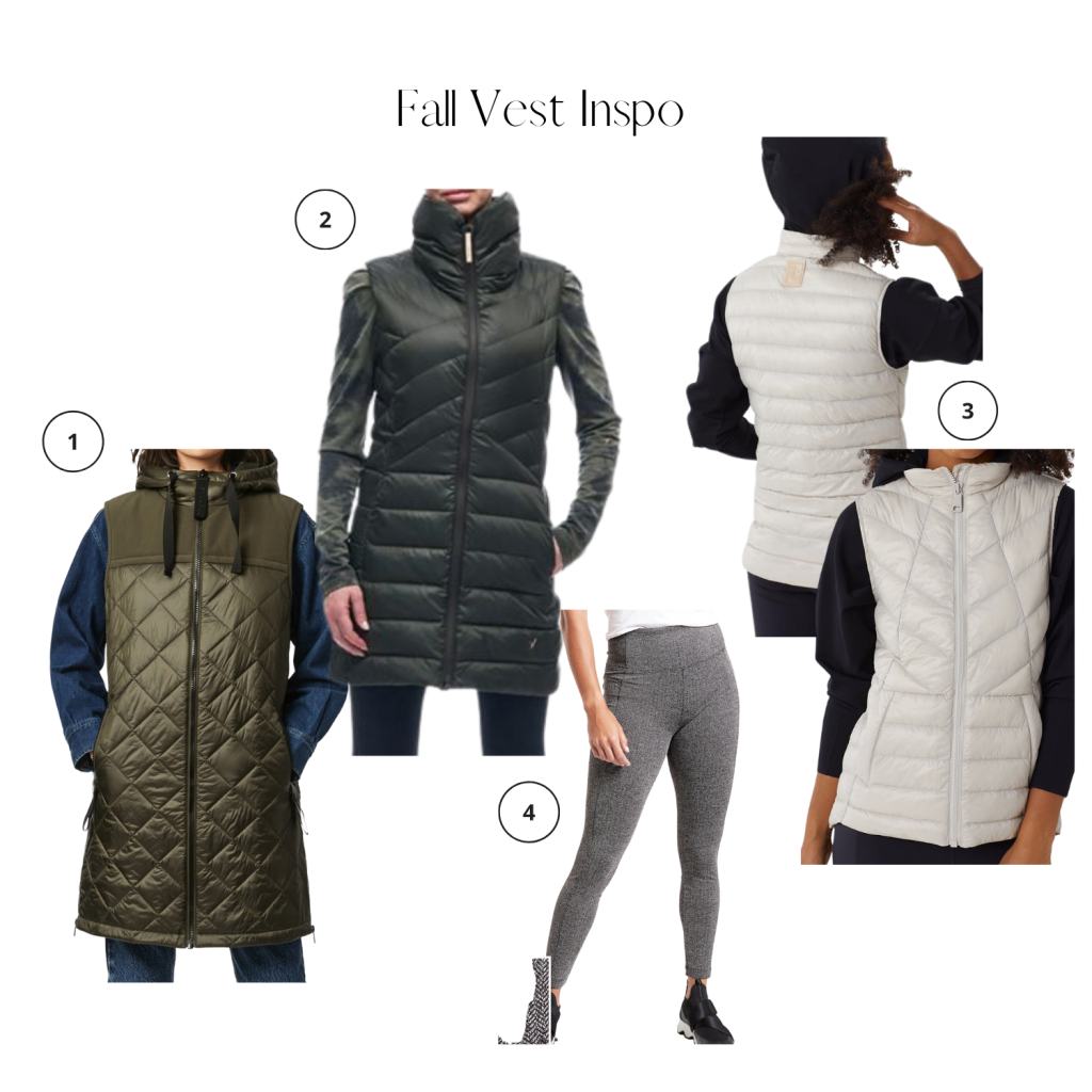 Collage of Vests for Fall