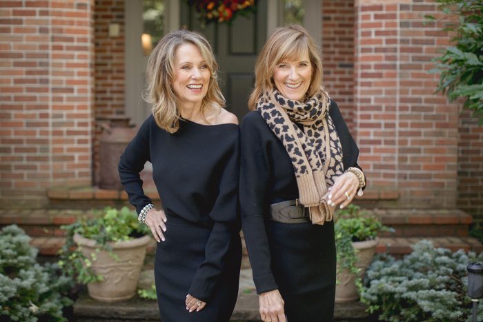 Val and Bev in Black Dress from Banana Republic