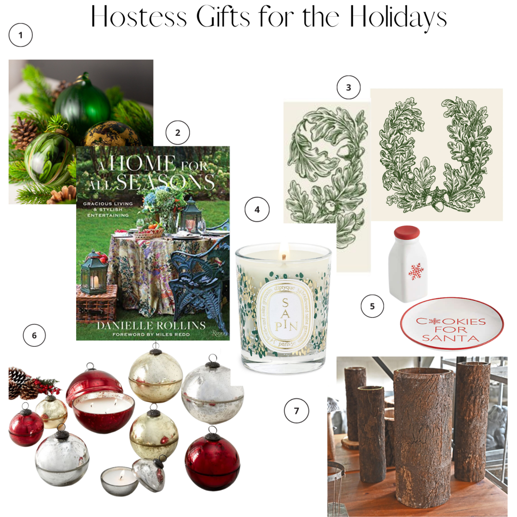 Collage of Hostess gifts for Christmas and winter holidays