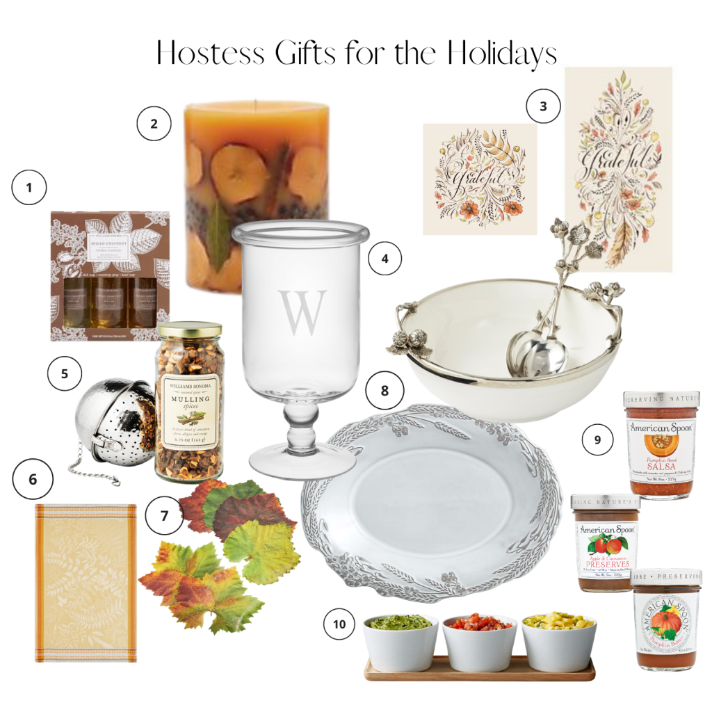 Collage of Hostess gifts for Thanksgiving