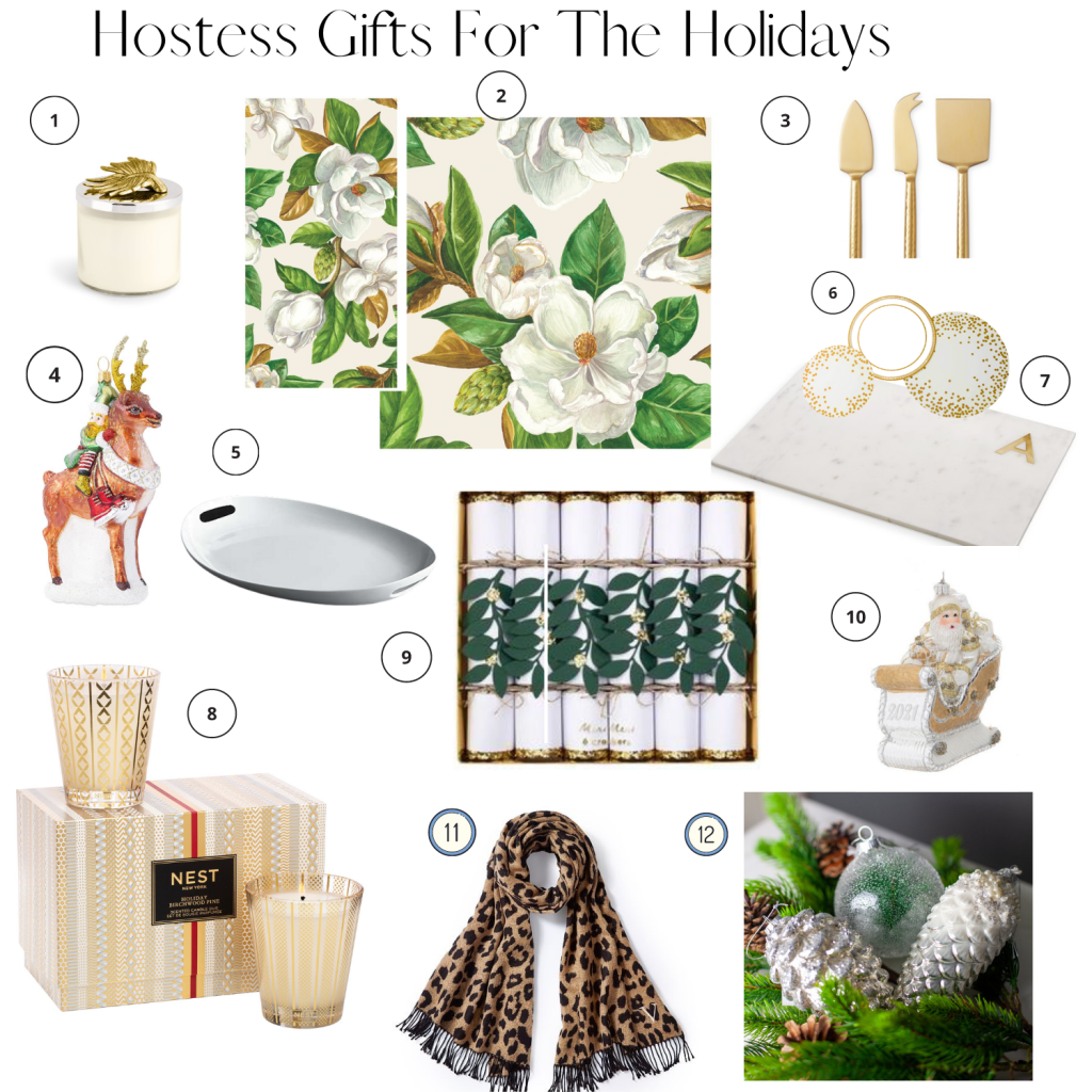 Collage of Hostess gifts for Christmas and winter holidays