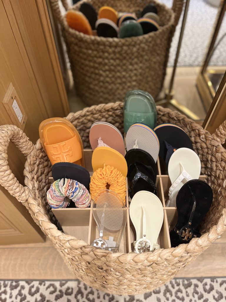 basket of flip flops