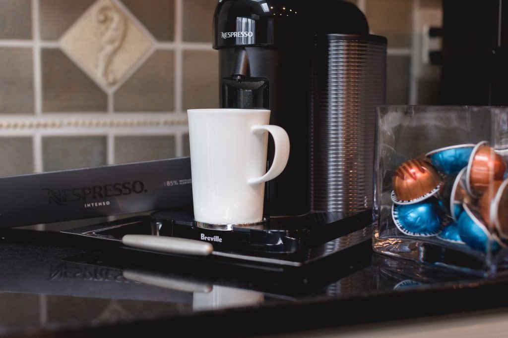 nespresso vertuo machine and coffee pods