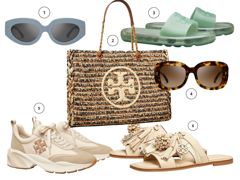 Tory Burch Sunglasses, Slides. Totes Tennis Shoes and Sandals