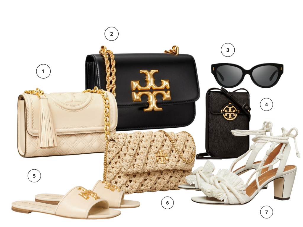 Tory Burch Purses, Sunglasses, and Sandals