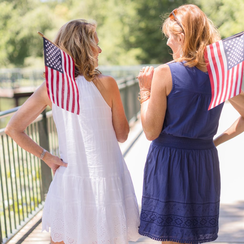 Cabana Life White Eyelet Halter Dress and Navy Eyelet Sleeveless Dress