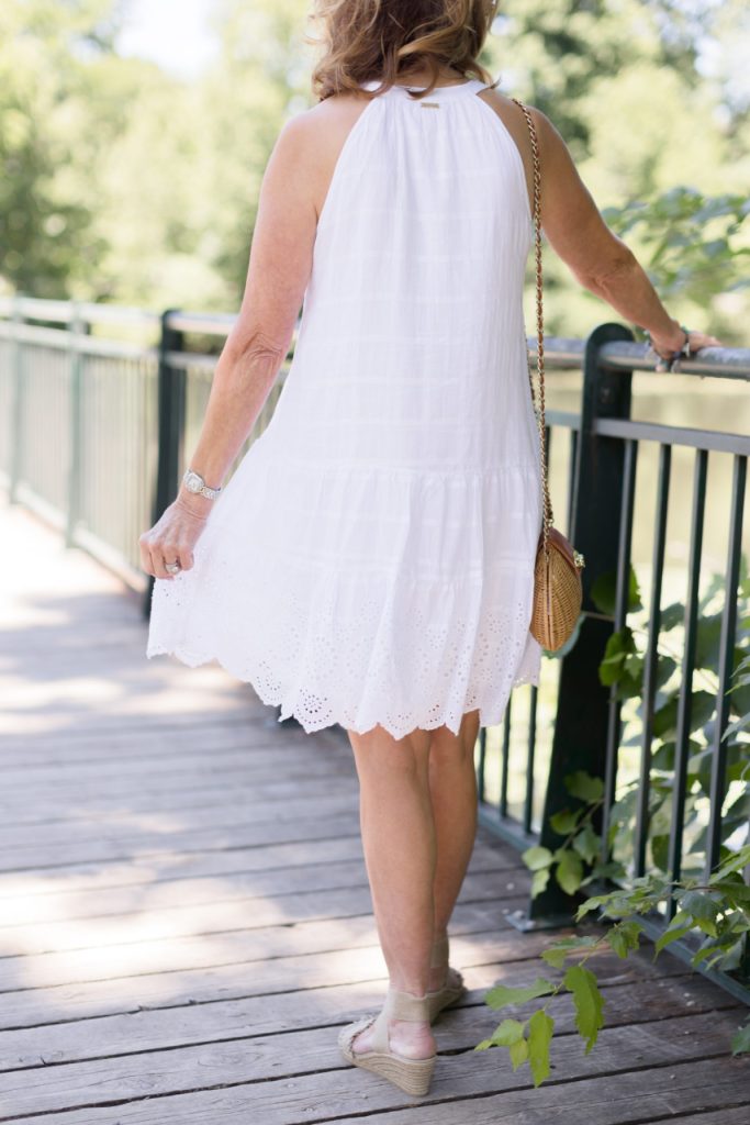 Cabana Life White Eyelet Halter Dress