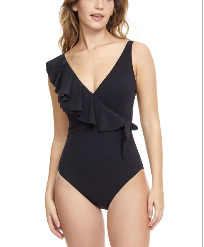 Everything But Water Ruffle Surplice One Piece Swimsuit by Profile by Gottex