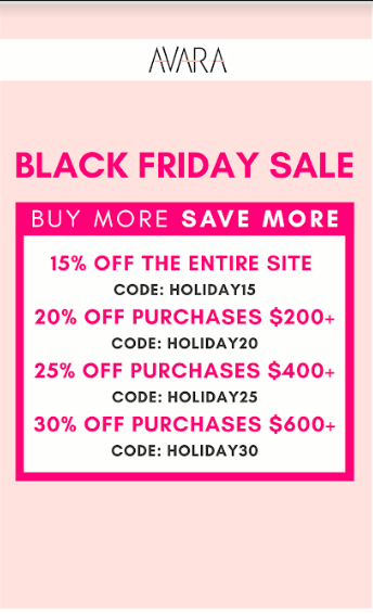 Avara Black Friday Sale