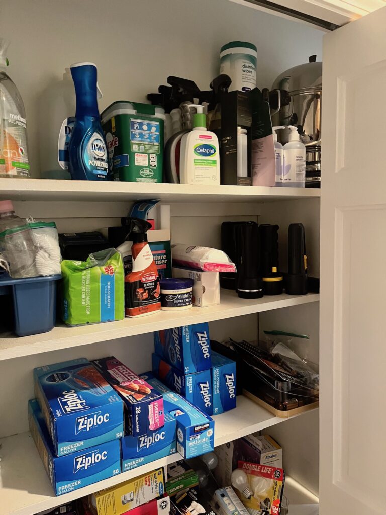 Cleaning supply closet