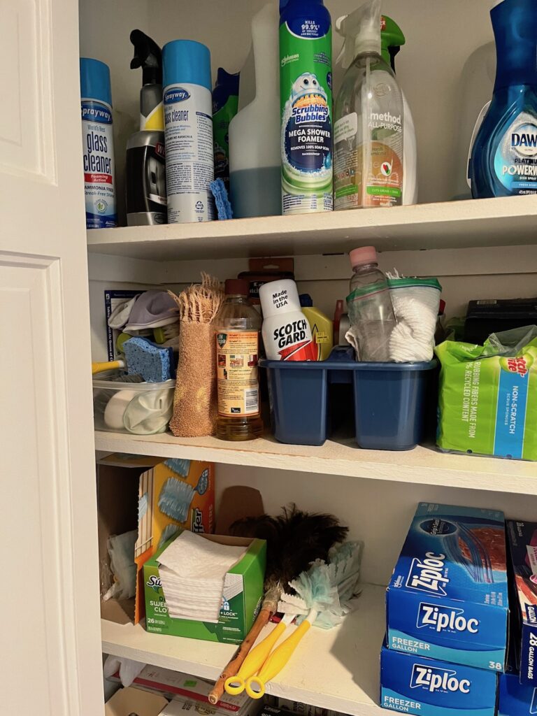 Cleaning supply closet