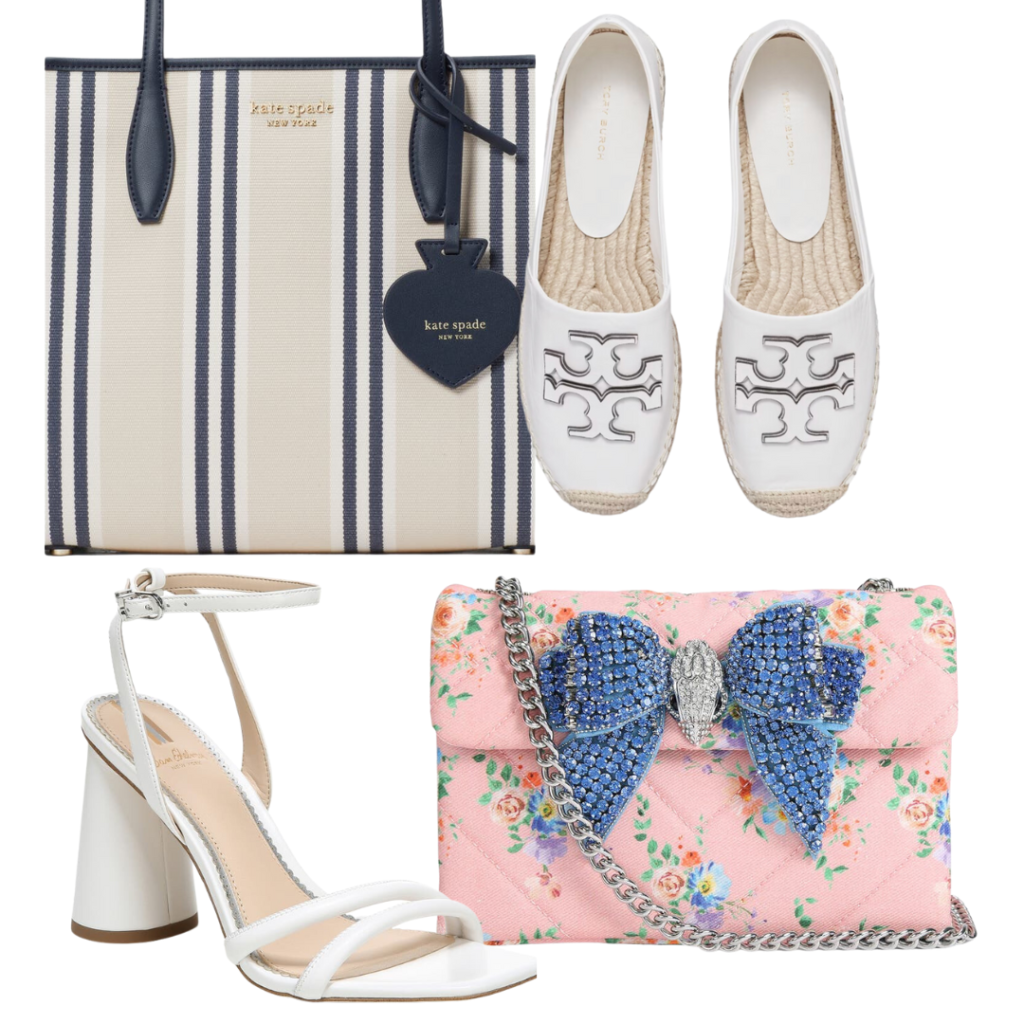 Kate Spade Tote, Tory Burch Ines Espadrille, Sam Edelman Kia Block Heel Sandal, Kurt Geiger Kensington Bow Crossbody